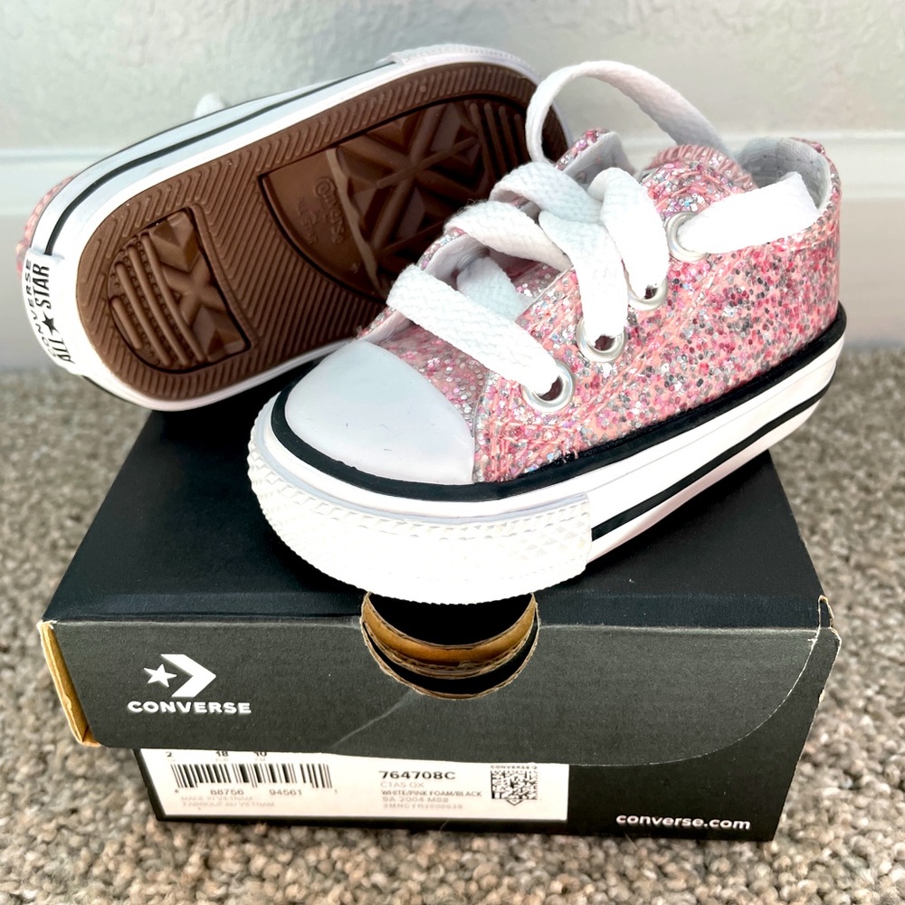 Converse Glitter Sneakers, Pink